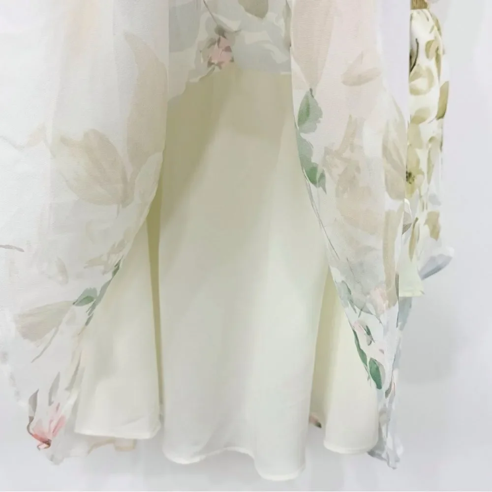 Yumi Kim KISS ME Dress in Honeymoon Ivory Floral Tiered Ruffle Skirt Dress - Picture 13 of 16